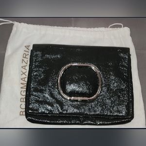 Black BCBGMaxAzria fold over clutch